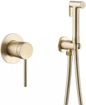 Гигиенический душ Abber Emotion AF8825G со смесителем, золотой матовый