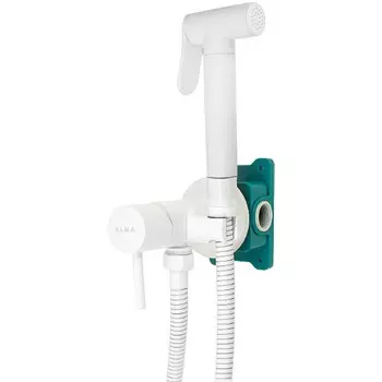 Гигиенический душ ALMAes Benito AL-859-06 со смесителем, белый матовый