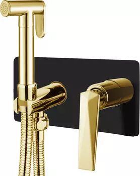 Гигиенический душ Boheme Venturo 387-B со смесителем, золотой/черный матовый