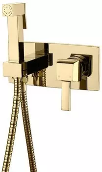 Гигиенический душ Caprigo Diamante 50-130-oro со смесителем, золотой