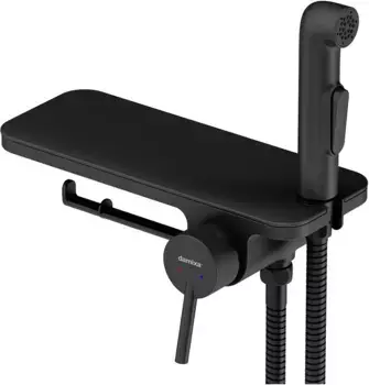 Гигиенический душ Damixa Jupiter 773500301 со смесителем, черный матовый