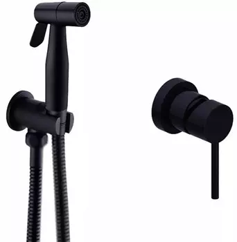 Гигиенический душ Feramolli Ele BL210 со смесителем, черный матовый