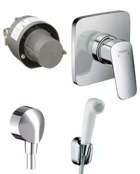 Гигиенический душ Hansgrohe LogisG со смесителем, хром