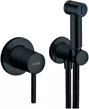 Гигиенический душ Kludi Bozz 389983976 со смесителем, черный матовый