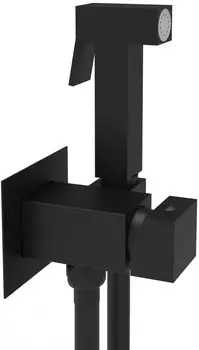 Гигиенический душ Paffoni Tweet Square Mix ZDUP112NO со смесителем, черный матовый