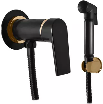 Гигиенический душ Rav Slezak Colorado CO147/1CMATZ со смесителем, золотой/черный матовый