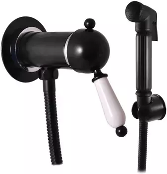 Гигиенический душ Rav Slezak Labe L547/1CMATC со смесителем, хром/черный матовый