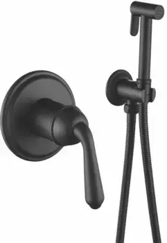 Гигиенический душ Rose R0205H со смесителем, черный матовый