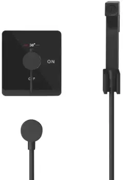 Гигиенический душ Rose R105H со смесителем, черный матовый