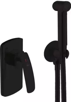 Гигиенический душ Rose R1105H со смесителем, черный матовый