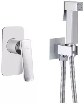 Гигиенический душ Rose R1605F со смесителем, хром/белый