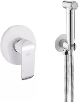 Гигиенический душ Rose R2105F со смесителем, хром/белый