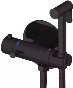 Гигиенический душ Rose R915H с термостатом, черный матовый