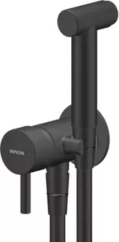 Гигиенический душ Sancos Atom SC2001MB со смесителем, черный матовый