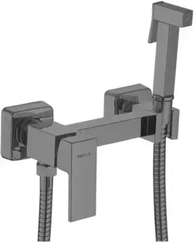 Гигиенический душ Shevanik S137T со смесителем, оружейная сталь
