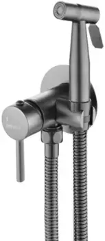 Гигиенический душ Shevanik S147T со смесителем, оружейная сталь