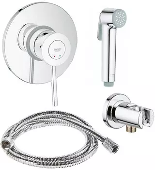 Гигиенический душ Grohe BauClassic 124434 со смесителем, хром