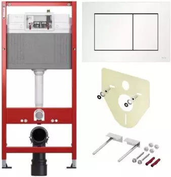 Инсталляция для унитаза Tece TECEnow + TECEbase 2.0 K440417 с кнопкой смыва, белый матовый