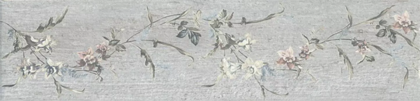 Кантри Шик серый декорированный 9,9x40,2 керамический гранит