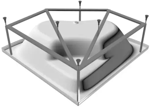 Каркас для ванны 150x150 Vayer Iryda GL000006916