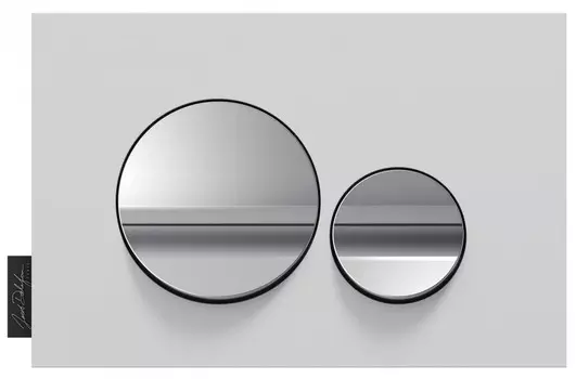 Кнопка смыва Jacob Delafon E20859-CP-MWH для инсталляции, белый матовый/хром