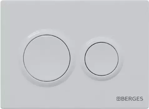 Кнопка смыва Berges Novum O1 040061 для инсталляции, белый глянец
