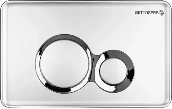 Кнопка смыва Bettoserb Duo 40006463 для инсталляции, матовый хром/хром/матовый хром