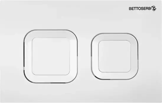 Кнопка смыва Bettoserb Smart 40006470 для инсталляции, белый глянец