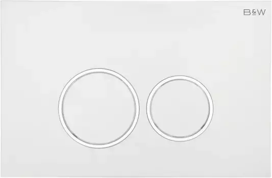 Кнопка смыва Black & White Universe WPI-09511 09511 для инсталляции, белый глянец/хром/белый глянец