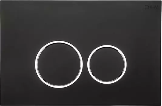 Кнопка смыва Black & White Universe WPI-09512 09512 для инсталляции, черный матовый/хром/черный матовый