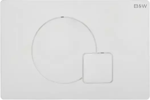 Кнопка смыва Black & White Universe WPI-09521 09521 для инсталляции, белый глянец