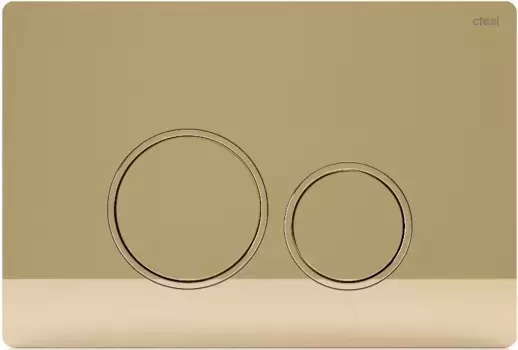 Кнопка смыва Ctesi Round BK0202128 для инсталляции, золотой