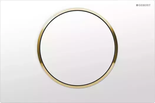 Кнопка смыва Geberit Sigma 10 115.758.KK.5 для инсталляции, белый/золотой/белый
