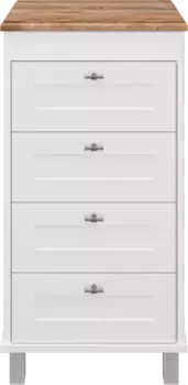 Комод Misty Марта П-Мрт12050-014Я 50 см, напольный, белый матовый/каштан