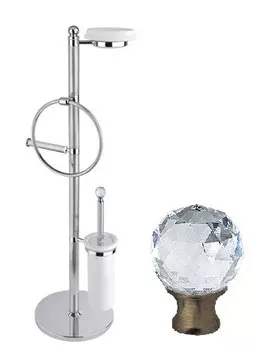 Комплект для туалета бронза, swarovski Cezares Olimp OLIMP-WBS-02-Sw