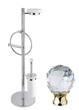 Комплект для туалета золото 24 карат, swarovski Cezares Olimp OLIMP-WBS-03/24-Sw