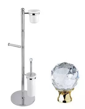 Комплект для туалета золото 24 карат, swarovski Cezares Olimp OLIMP-WCS-03/24-Sw