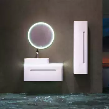 Комплект мебели белый 90,8 см Jorno Shine Shi.01.90/P/W + 0085176 + Shi.02.65/W