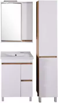 Комплект мебели белый/дуб золотой 60,5 см ASB-Mebel Марко 10739 + 22336 + 10716