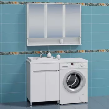 Комплект мебели белый глянец 120,8 см Санта Лондон 224033 + 900124 + 900122 + 700184