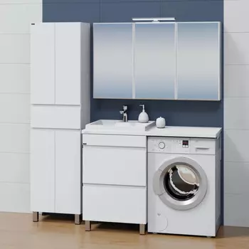 Комплект мебели белый глянец 120 см Санта Марс 700305 + 900124 + 900122 + 113020