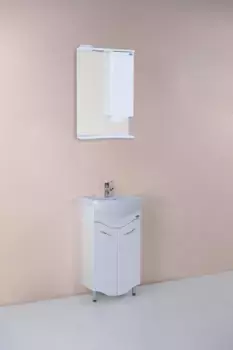 Комплект мебели белый глянец 46 см Onika Лайн 104504 + 4620008192741 + 204802