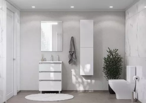 Комплект мебели белый глянец 60,5 см Roca The Gap 857552806 + 32799E000 + ZRU9302688
