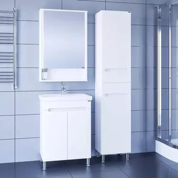 Комплект мебели белый глянец 61 см Санта Лондон 224015 + FOCTEP60 + 700178