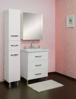 Комплект мебели белый глянец 70,5 см Sanflor Анкона C0000002170 + 4620008197746 + C0000002156