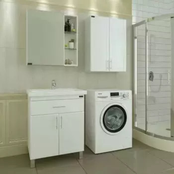 Комплект мебели белый глянец 71 см Санта Дублин 223004 + FOCTEP70 + 123005