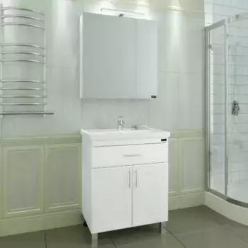 Комплект мебели белый глянец 71 см Санта Дублин 223004 + FOCTEP70 + 113009