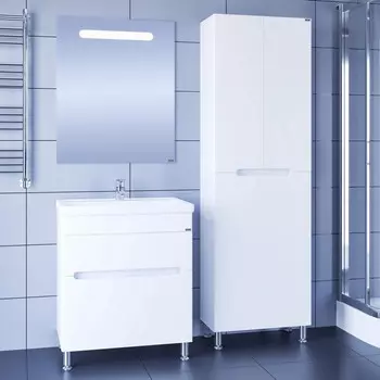Комплект мебели белый глянец 71 см Санта Лондон 224006L + FOCTEP70 + 900519