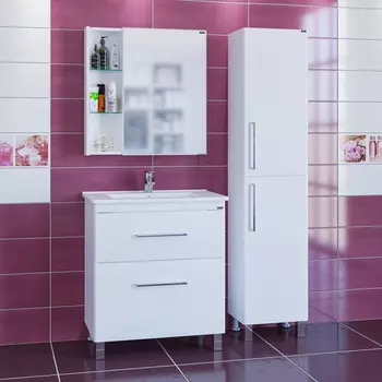 Комплект мебели белый глянец 76,5 см Санта Вегас 226030 + OCKAP75 + 123006