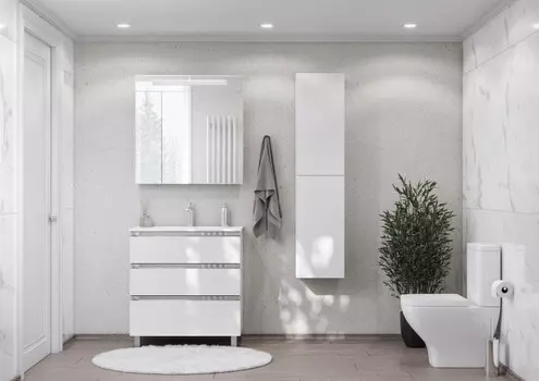 Комплект мебели белый глянец 80,5 см Roca The Gap 857553806 + 32799C000 + ZRU9000033